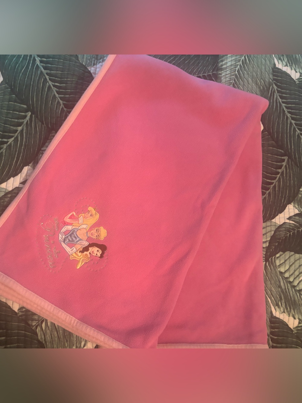 Disney Princess pink Fleece Throw Blanket